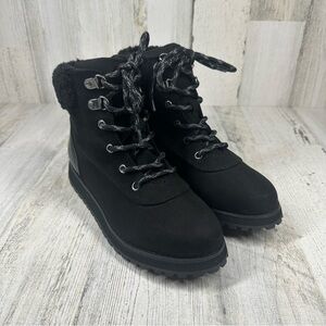 New Old Navy Black Faux Suede Hiking Boots #235